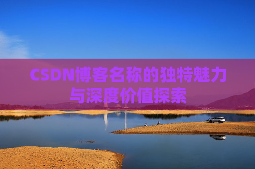 CSDN博客名称的独特魅力与深度价值探索